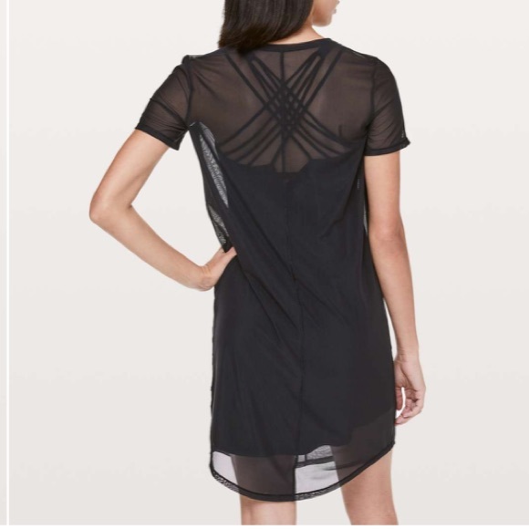 NWT Lululemon Ready To Reach Dress Black Mesh - Picture 2 of 9